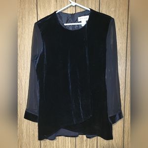Vontage formal velvet blouse by Dressy Betsy size Large